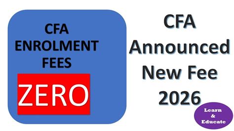 CFA Program Enrollment Fee .